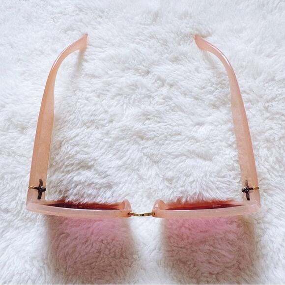 Layla Pink Sleek Square Sunglasses - Picture 4 of 11